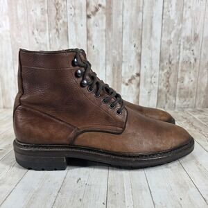 FRYE grryson Men's Brown Leather Lace Up Combat Boots Size‎ 9.5